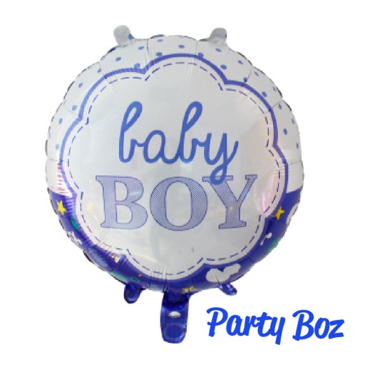 18吋 Baby Boy 圓形鋁膜氣球 