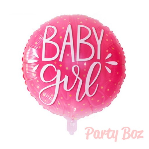 22吋 Baby Girl 圓形鋁膜氣球 
