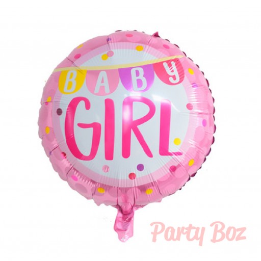18吋 Baby Girl 圓形鋁膜氣球 
