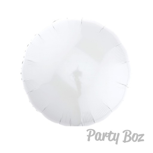 18吋 白色圓形鋁膜氣球